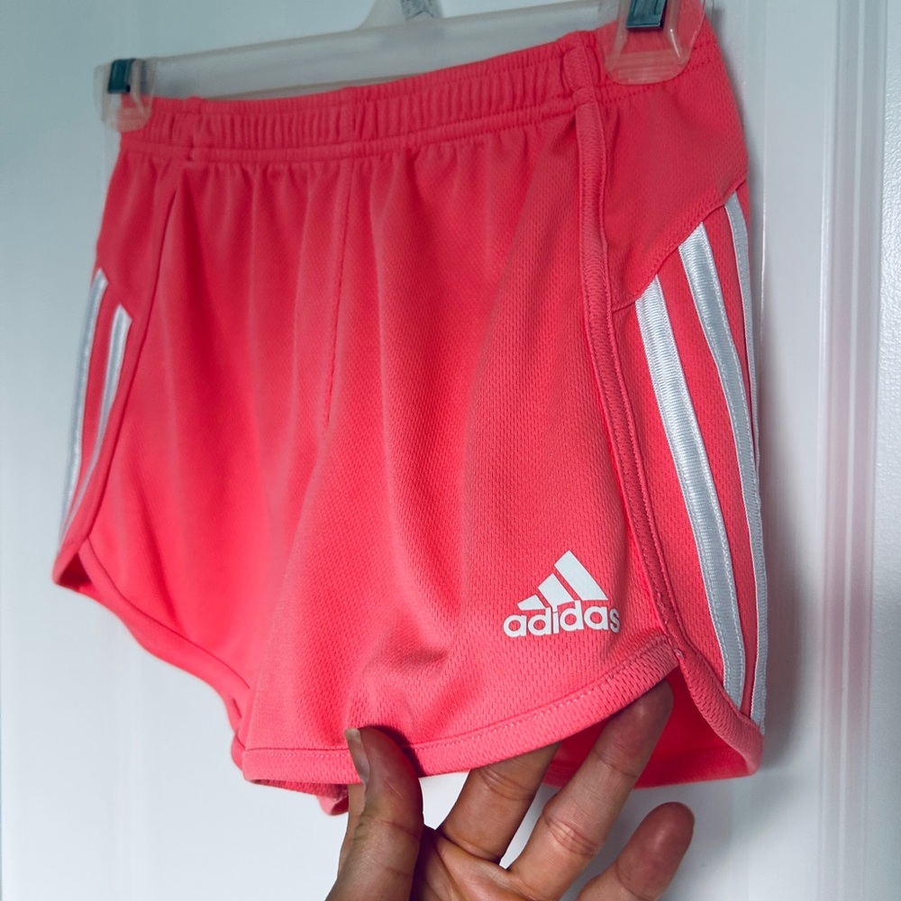 Adidas Pacer 3-Stripes Woven Shorts Girls Size Large 14 - Picture 4 of 8